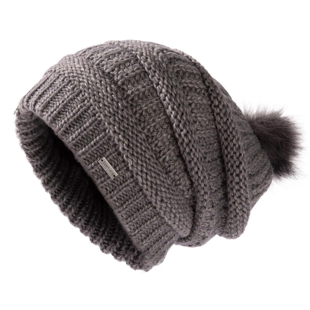 5523 100% Merino Wool Knit Winter Slouchy Beanies Fleece Lined with Faux